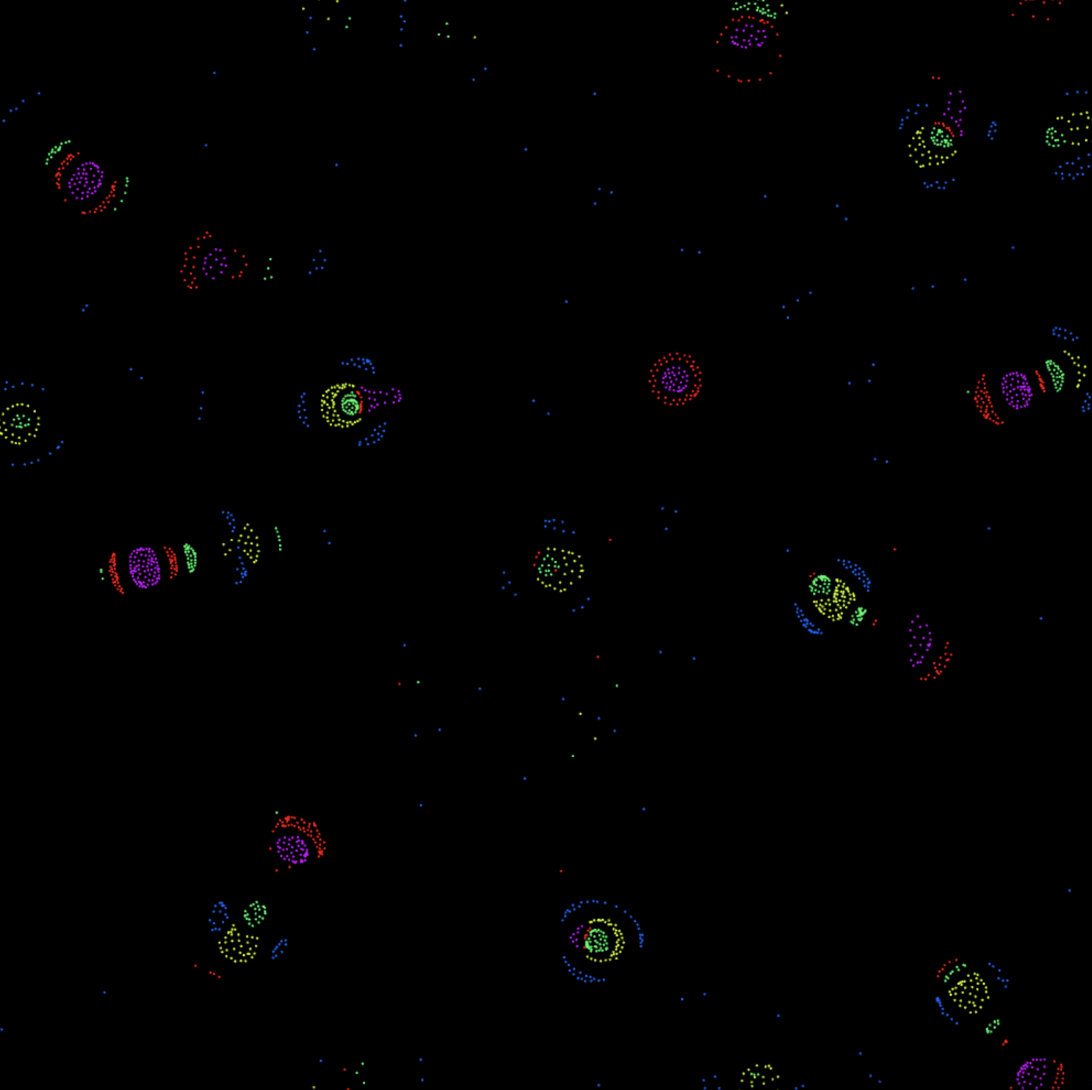 1000 2D particles - JS
